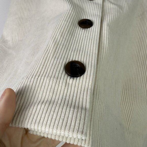 Melrose Market Corduroy Mini Skirt XXS Ivory Button Front Pockets Fall Casual - Picture 4 of 9